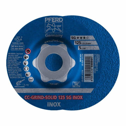 Disco de desbaste PFERD CC-GRIND-SOLID SG INOX D125xSmm ( 4000843428 )