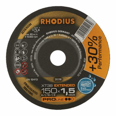 RHODIUS cutting disc XT38 D115x1mm straight ( 4000843740 )