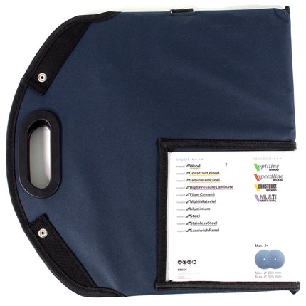 Bosch Professional Kreissägeblatt Tasche ( 1618D0008B ) Bohrung 30 mm / Ø 260-305 mm groß blau mit Sichtfenster - Toolbrothers