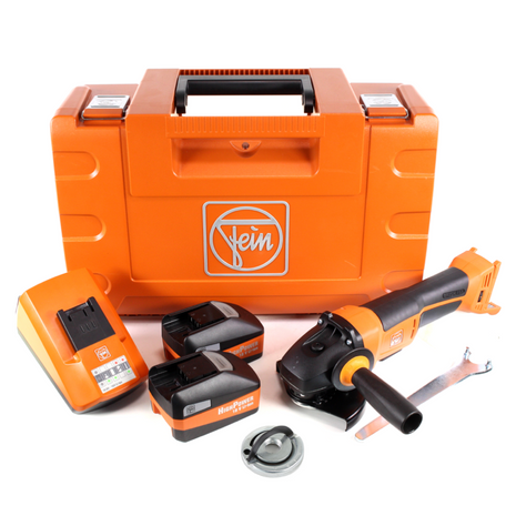 FEIN CCG 18-125 BL Brushless Li-Ion Akku Winkelschleifer 125 mm im Koffer + 2x 5,2 Ah HighPower Akku + Universal Schnellladegerät + M14 Schnellspannmutter Fixtec - Toolbrothers