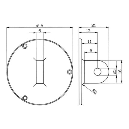 KÄFER eyelet rear panel for outer ring Ø 58 mm ( 4000851549 )