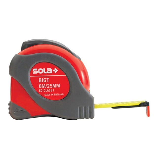 SOLA Mètre-ruban de poche Big T L.8m l.de bande 25mm jaune précision I ( 4000855081 )