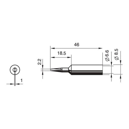ERSA soldering tip series 832 chisel-shaped ( 4000872525 )