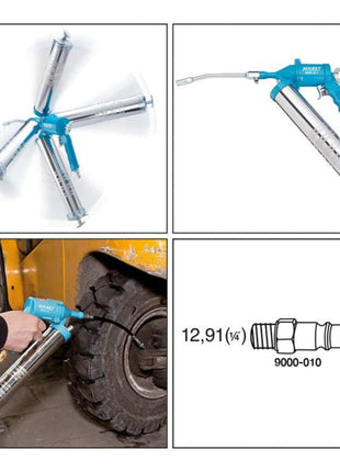 HAZET compressed air grease gun 9042N-1 230 l/min 400 ml ( 4000898941 )