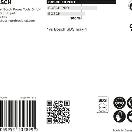 BOSCH martillo perforador Expert SDS max-8X Ø 16 mm trabajo l.400 mm l.540 mm ( 4000909896 )