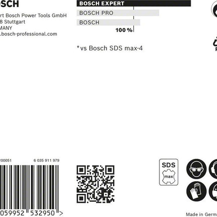 BOSCH martillo perforador Expert SDS max-8X Ø 18 mm trabajo l.200 mm l.340 mm ( 4000909899 )