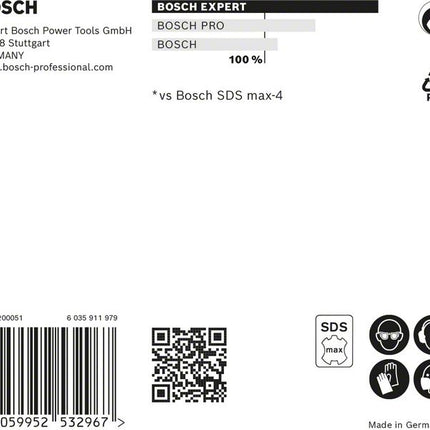 Trapano a percussione BOSCH Expert SDS max-8X Ø 18 mm lavoro l.400 mm l.540 mm ( 4000909900 )