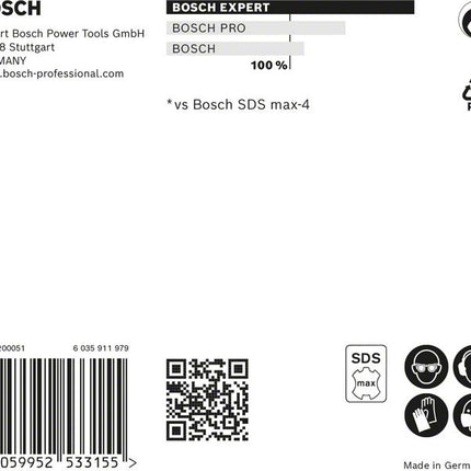 Trapano a percussione BOSCH Expert SDS max-8X Ø 25 mm lavoro l.400 mm l.520 mm ( 4000909914 )