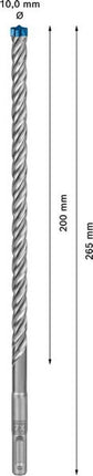 BOSCH hammer drill Expert SDS-7X Ø 10.0 mm working l.200 mm l.265 mm ( 4000909944 )