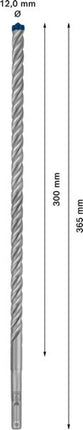 BOSCH Martillo perforador Expert SDS-7X Ø 12,0 mm Longitud de trabajo 300 mm L.365 mm ( 4000909952 )