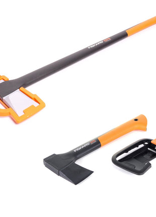 Fiskars Axt Set mit X27 Spaltaxt XXL 92 cm ( 122503 ) und X7 Spaltaxt XS 35,5 cm ( 121423 ) - Toolbrothers