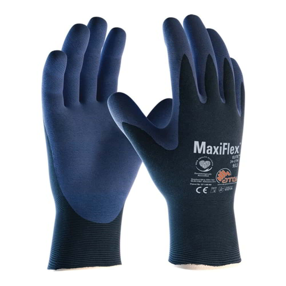 Guantes ATG MaxiFlex(R) Elite(TM) 34-274 talla 9 azul/azul ( 4702000157 )
