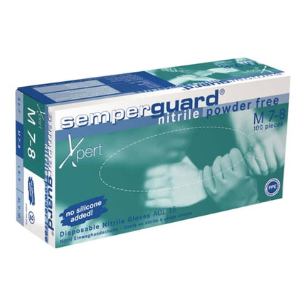 SEMPERMED Gant jetable SEMPERGUARD NITRIL XPERT SEMPERMED taille 8-9 bleu ( 8000140617 )