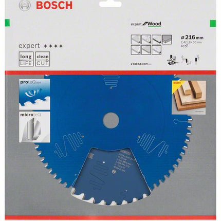 BOSCH circular saw blade Expert for Wood Outer Ø 216 mm Number of teeth 40 WZ ( 8000342089 )