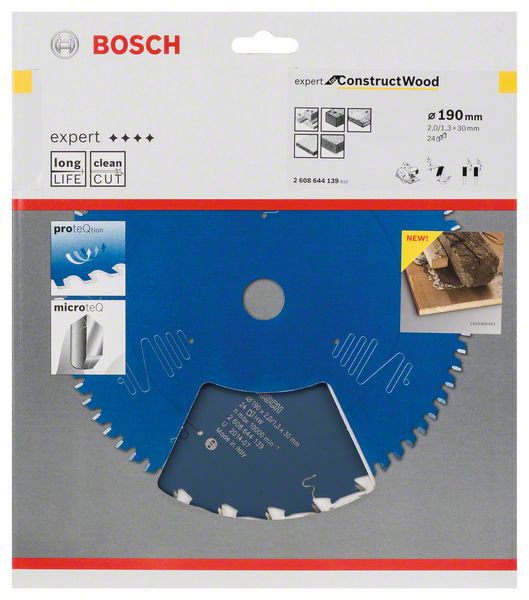 BOSCH circular saw blade Outer Ø 190 mm Number of teeth 24 WZ ( 8000342209 )