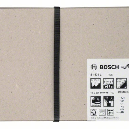 BOSCH Lame de scie sabre S 1531 L S 1531 L Longueur 240 mm Largeur 19 mm ( 8000343730 )