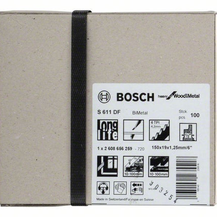 BOSCH Säbelsägeblatt S 611 DF Länge 150 mm Breite 19 mm ( 8000343747 )