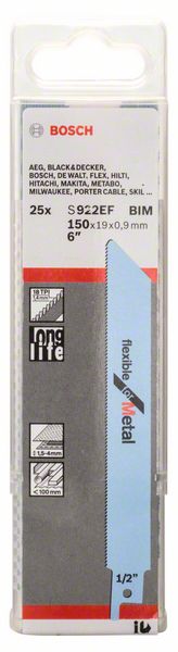 BOSCH Lama per sega circolare S 922 EF Lunghezza 150 mm Larghezza 19 mm ( 8000343781 )