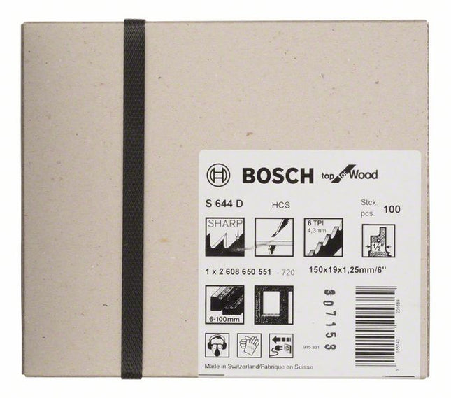 BOSCH Reciprocating saw blade S 644 D Length 150 mm Width 19 mm ( 8000343831 )