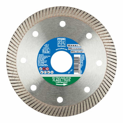 PFERD diamond cutting disc DG SG Ø 125 mm bore 22.23 mm ( 8000429371 )