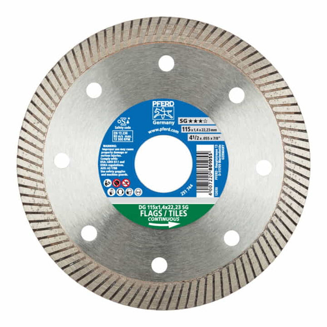 Disco de diamante PFERD DG SG Ø 125 mm agujero 22,23 mm ( 8000429371 )