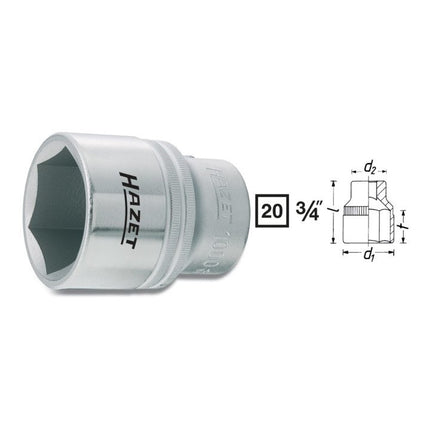 HAZET socket 1000 3/4 ″ hexagon ( 8000466300 )
