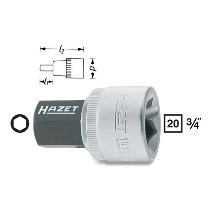 HAZET Douille 1010 3/4 ″ 6 pans creux ( 8000466337 )