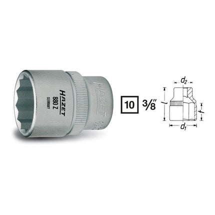 HAZET insert de clé à douille 880Z 3/8″ 12 pans (8000466605)