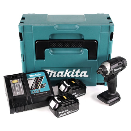 Makita DTD 152 RFJ B 18 V Li-Ion Akku Schlagschrauber Sonderausgabe in schwarz im Makpac + 2 x BL 1830 3,0 Ah Akku + DC 18 RC Ladegerät - Toolbrothers