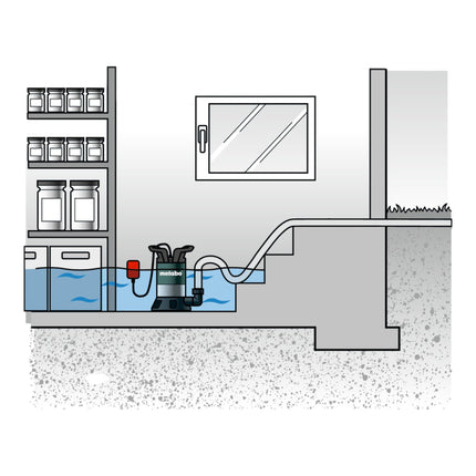 Metabo TP 12000 SI Pompe à eau claire immergée 600 W 11700 l/h 9 m ( 0251200009 )