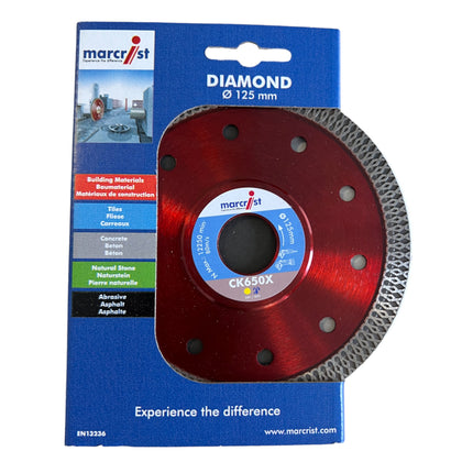 Marcrist CK650X Tile disc ultra-fast 125 x 22.23 mm ( 1856.0125.22 ) CE Standard: EN 13236