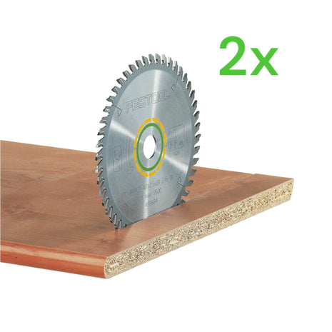 Festool HW 190x2,8x30 W48 circular saw blade WOOD FINE CUT 2 pcs. ( 2x 486297 ) 190 x 2,8 x 30 mm 48 teeth for solid wood, coated, veneered panels