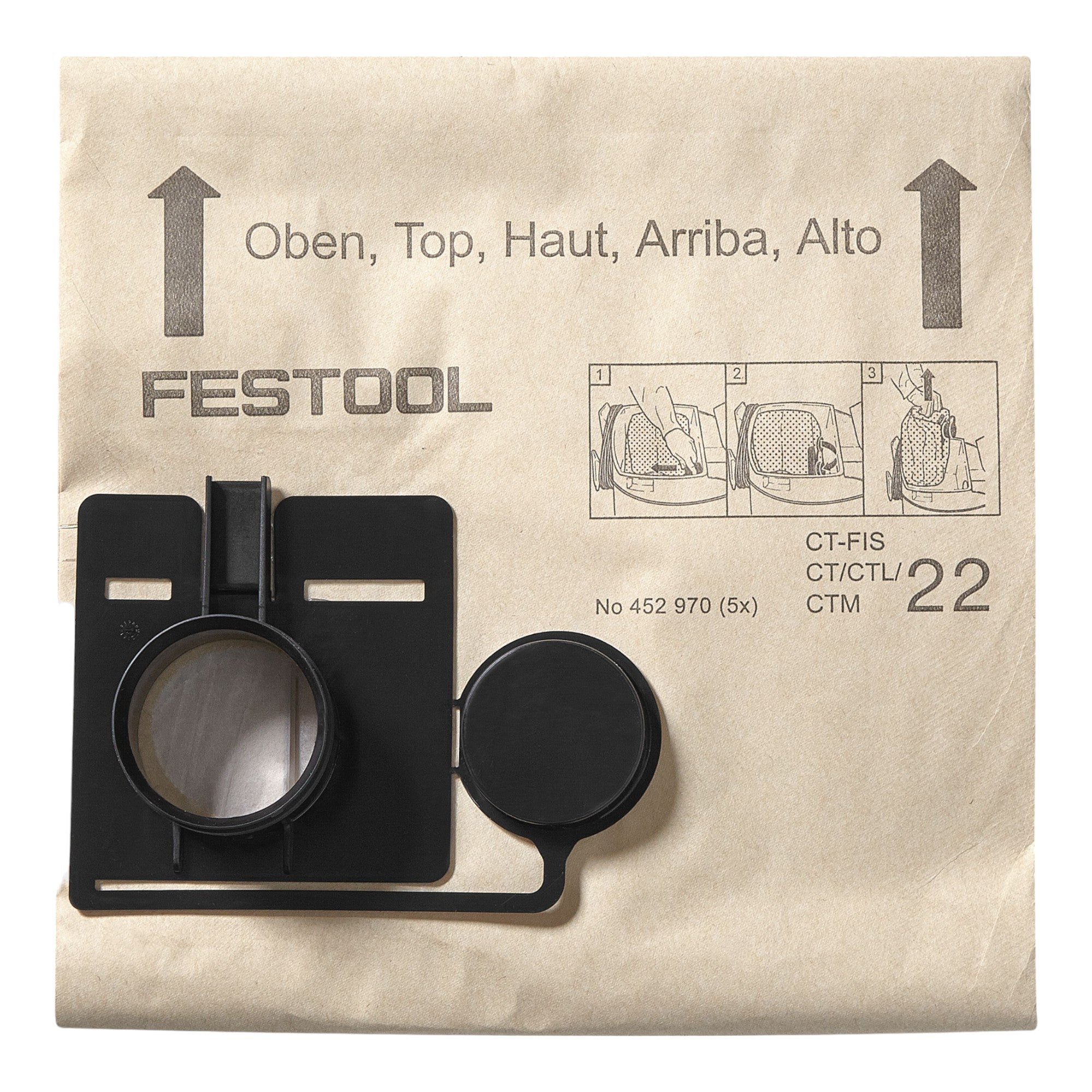 Festool FIS CT 44 5 Filtersack 5 Stk 452972 fuer Absaugmobil CT 44 2 - toolbrothers