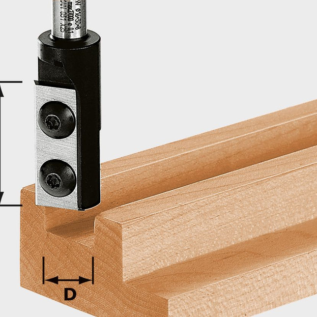 Insertos para fresa de ranura Festool HW S8 D12/30 WP Z1 (491080) para OF 900, OF 1000, OF 1010, OF 1010 R, OF 1400, OF 2000, OF 2200