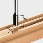 Festool HW S8 D19/20 Nutfräser ( 490970 ) für OF 900, OF 1000, OF 1010, OF 1010 R, OF 1400, OF 2000, OF 2200