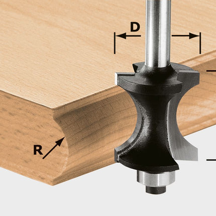 Fresa de media varilla Festool HW S8 D30/28 (491139) para OF 900, OF 1000, OF 1010, OF 1400, OF 2000, OF 2200