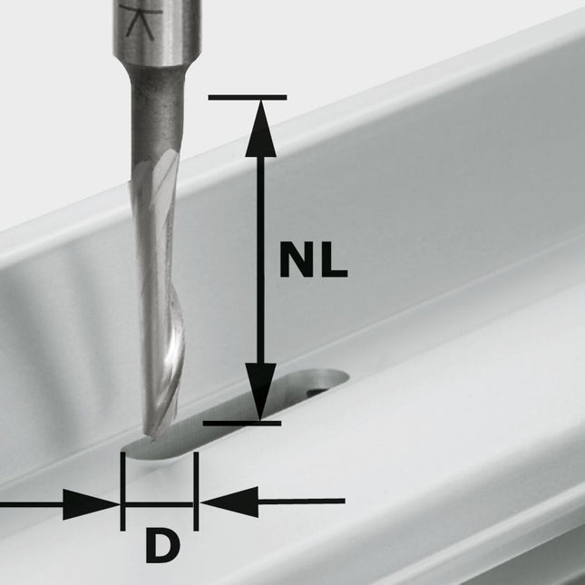 Fraise aluminium Festool HS S8 D5/NL23 (491036) pour OF 900, OF 1000, OF 1010, OF 1010 R, OF 1400, OF 2000, OF 2200