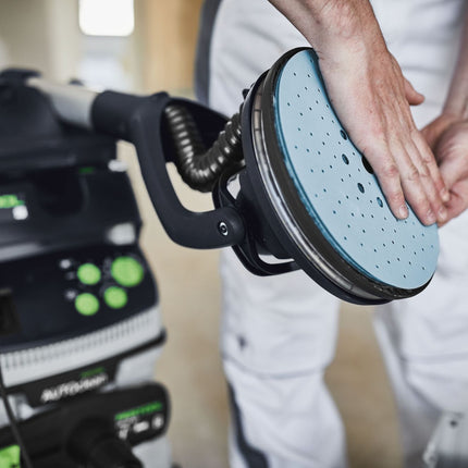 Disco de lijado Festool STF D225/128 P120 GR/5 granate (205666) para lijadoras de cuello largo PLANEX LHS 2 225 EQ(I), PLANEX 225 EQ, PLANEX LHS-E 225 easy, PLANEX LHS 2-M 225 EQ