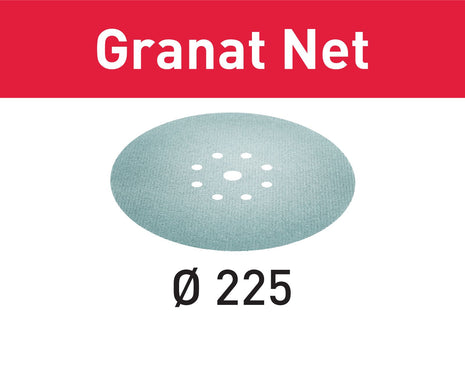 Festool STF D225 P150 GR NET/25 mesh abrasif Garnet Net (203315) pour ponceuses à long col PLANEX LHS 2 225 EQ(I), PLANEX 225 EQ, PLANEX LHS-E 225 easy, PLANEX LHS 2-M 225 EQ