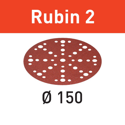 Festool STF D150/48 P180 RU2/10 disque abrasif Ruby 2 (575184) pour RO 150, ES 150, ETS 150, ETS EC 150, LEX 150, WTS 150, HSK-D 150