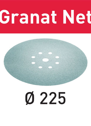 Festool STF D225 P240 GR NET/25 malla abrasiva Granate Net (203318) para lijadoras de cuello largo PLANEX LHS 2 225 EQ(I), PLANEX 225 EQ, PLANEX LHS-E 225 easy, PLANEX LHS 2-M 225 EQ