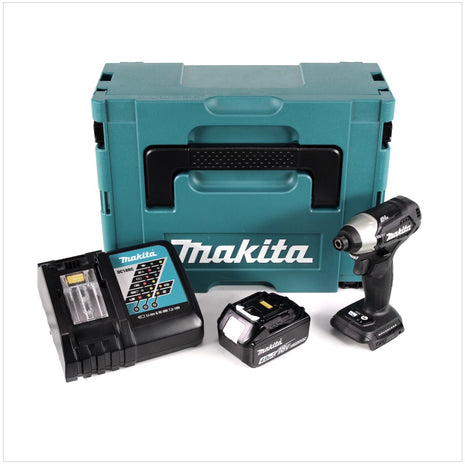 Makita DTD 155 RM1JB Akku Schlagschrauber 18 V Brushless Sonderausgabe schwarz im MAKPAC + 1x BL1840 B 4,0 Ah Akku + 1x DC 18 RC Ladegerät - Toolbrothers