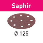 Festool STF D125/8 P50 SA/25 disque abrasif saphir (493126) pour RO 125, ES 125, ETS 125, ETSC 125, ES-ETS 125, ES-ETSC 125, ETS EC 125, LEX 125