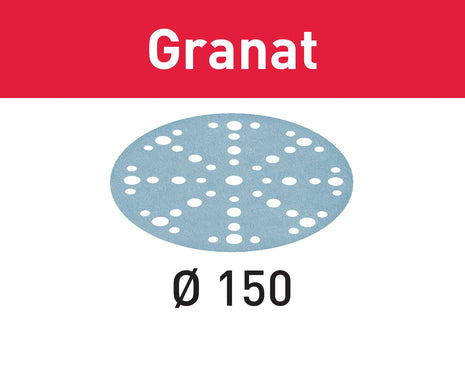 Festool STF D150/48 P500 GR/100 Schleifscheibe Granat ( 575173 ) für RO 150, ES 150, ETS 150, ETS EC 150, LEX 150, WTS 150, HSK-D 150