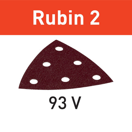 Festool STF V93/6 P60 RU2/50 hoja de lija Ruby 2 (499162) para RO 90 DX, DX 93, RS 300, RS 3, LRS 93 (zapata de lijado de hierro)