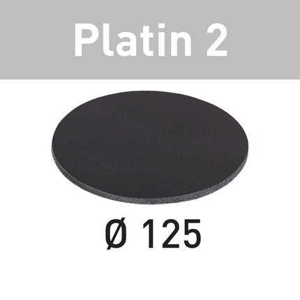 Festool STF D125/0 S2000 PL2/15 Schleifscheibe Platin 2 ( 492376 ) für RO 125, ES 125, ETS 125, ETSC 125, ES-ETS 125, ES-ETSC 125, ETS EC 125, LEX 125