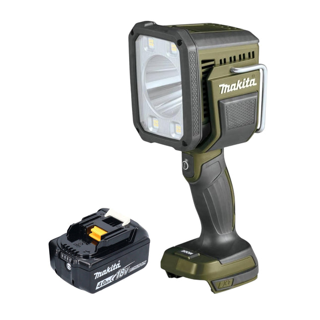 Makita DML 812 M1 lámpara de mano sin cable 18 V 1250 lm LED verde oliva outdoor adventure special edition + 1x batería recargable 4,0 Ah - sin cargador