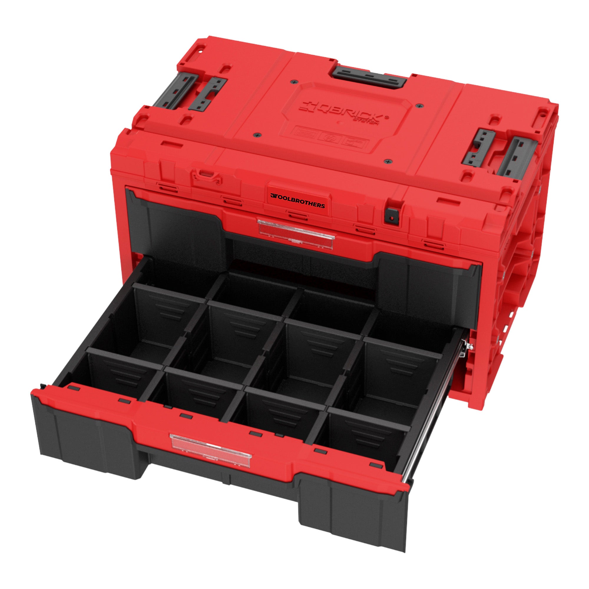 Toolbrothers RHINO XXL Drawer 2 ULTRA Schubladenkoffer mit zwei Schublaeden Trennwaende 29 L IP66 1 - toolbrothers
