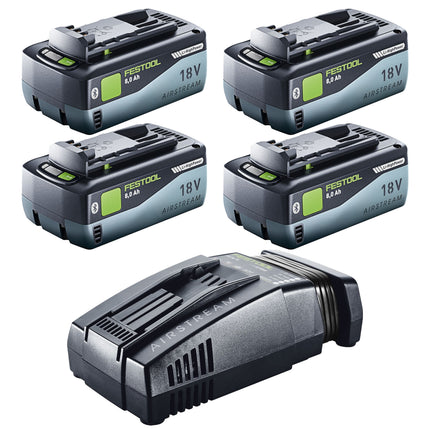 Festool 18V 4x8,0/SCA16 Energy Set 4x battery 18 V 8,0 Ah ( 4x 577323 ) + charger ( 576953 )