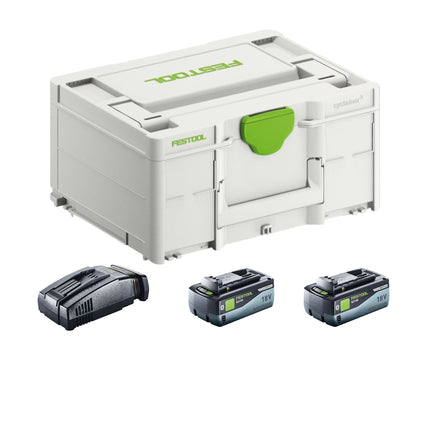 Festool SYS 18V 2x8.0/SCA16 Energy Set ( 577327 ) 2x batería 18 V 8.0 Ah + cargador + Systainer
